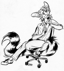 commission-kendall-ringtail-chair-pose-ink