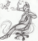commission-kendall-ringtail-chair-pose-sketch