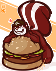 li-EricSkunk bacon burger plush