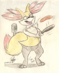 Sketch-Braixen 1 colored